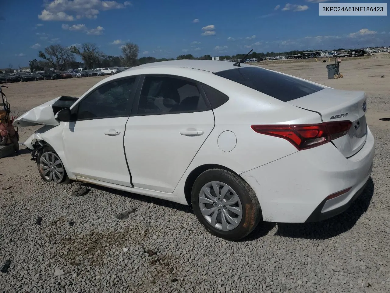 2022 Hyundai Accent Se VIN: 3KPC24A61NE186423 Lot: 53497304