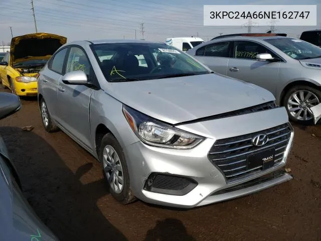 3KPC24A66NE162747 2022 Hyundai Accent Se