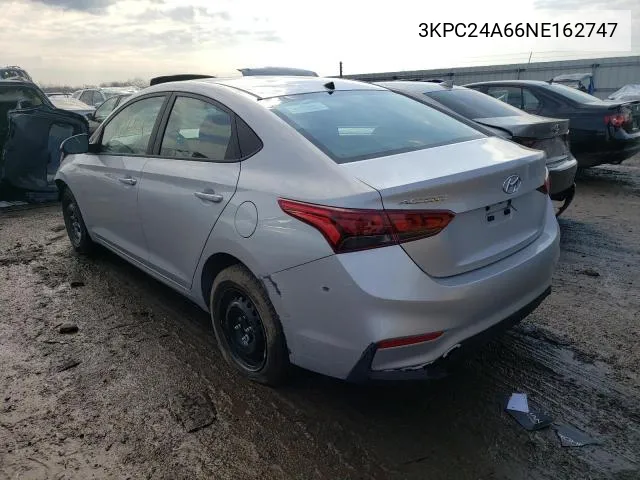 3KPC24A66NE162747 2022 Hyundai Accent Se