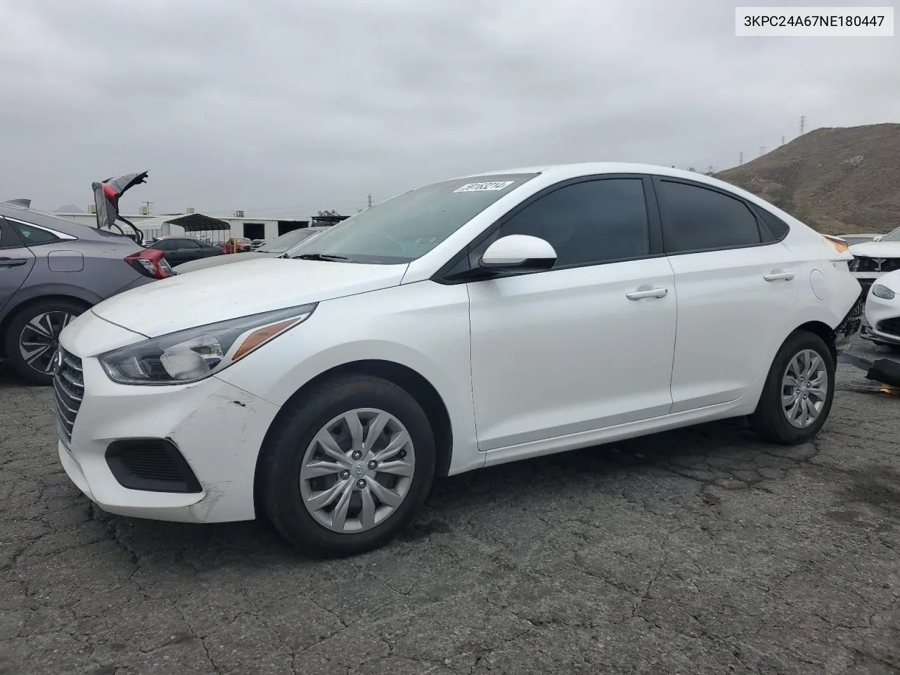 3KPC24A67NE180447 2022 Hyundai Accent Se