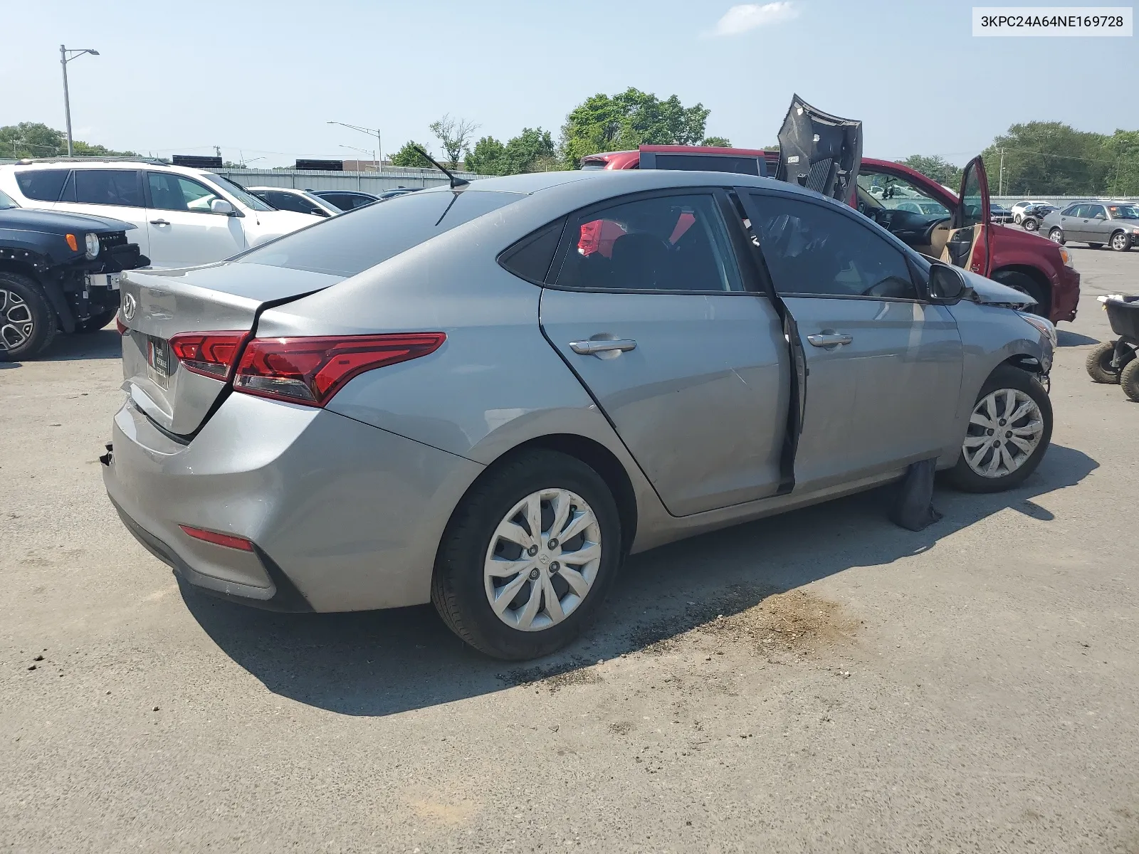 2022 Hyundai Accent Se VIN: 3KPC24A64NE169728 Lot: 62482864