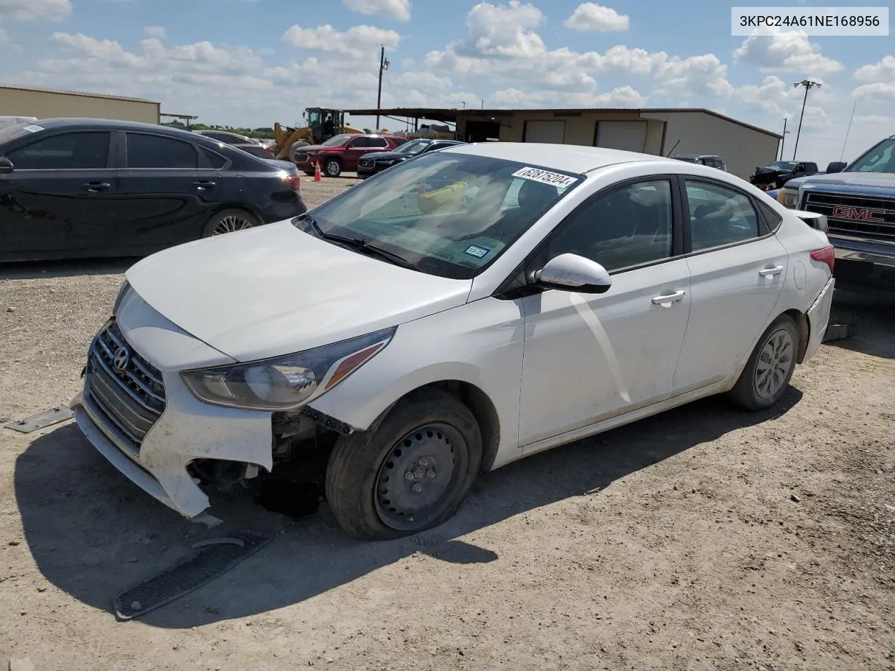 2022 Hyundai Accent Se VIN: 3KPC24A61NE168956 Lot: 62875204