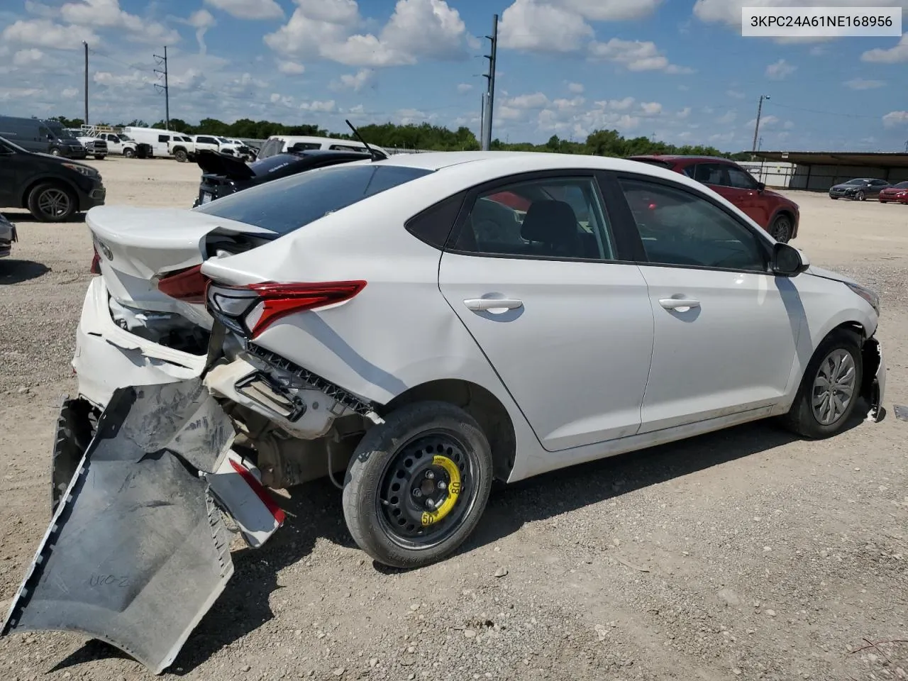 3KPC24A61NE168956 2022 Hyundai Accent Se