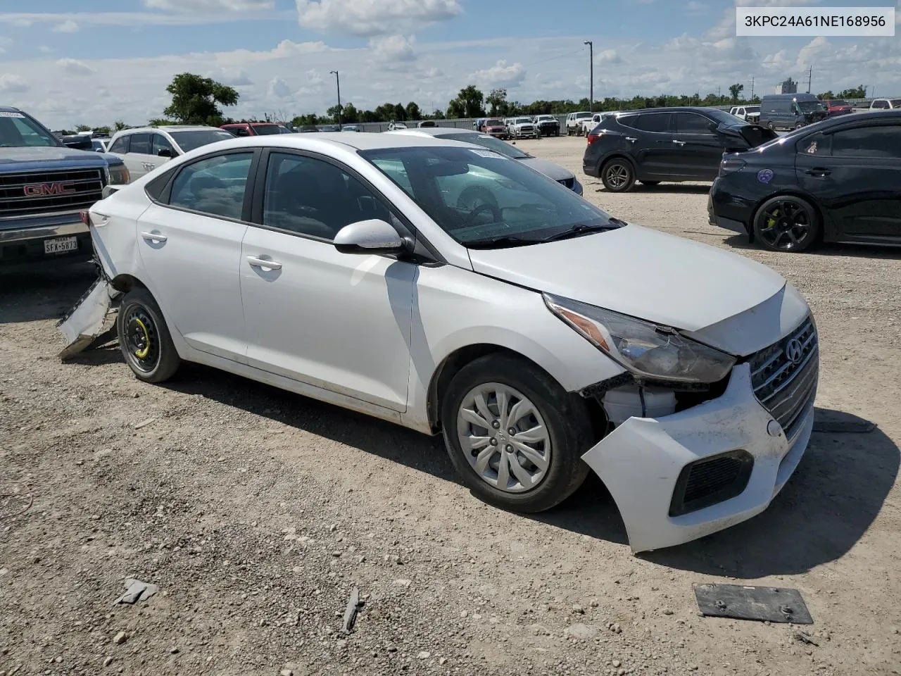 2022 Hyundai Accent Se VIN: 3KPC24A61NE168956 Lot: 62875204