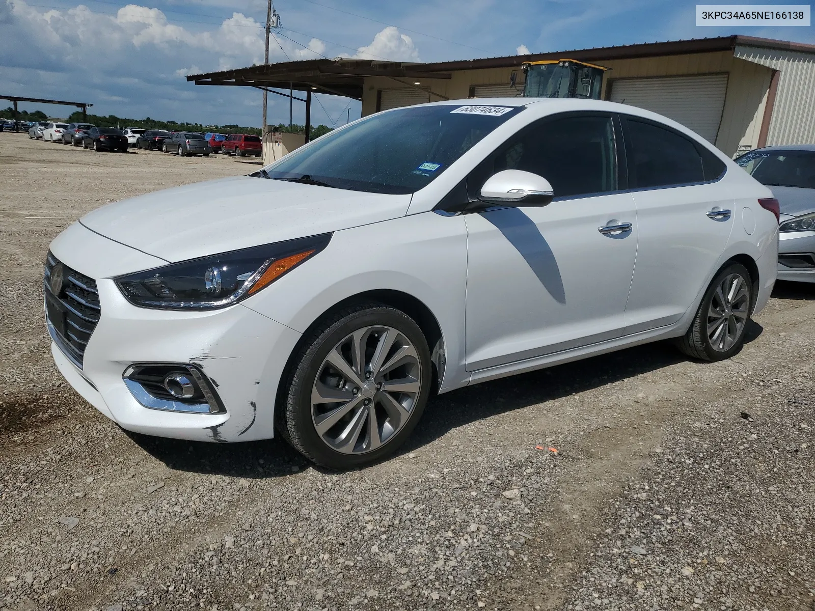 2022 Hyundai Accent Limited VIN: 3KPC34A65NE166138 Lot: 63074634