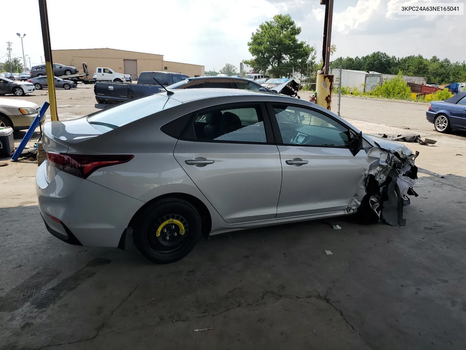 2022 Hyundai Accent Se VIN: 3KPC24A63NE165041 Lot: 63120804