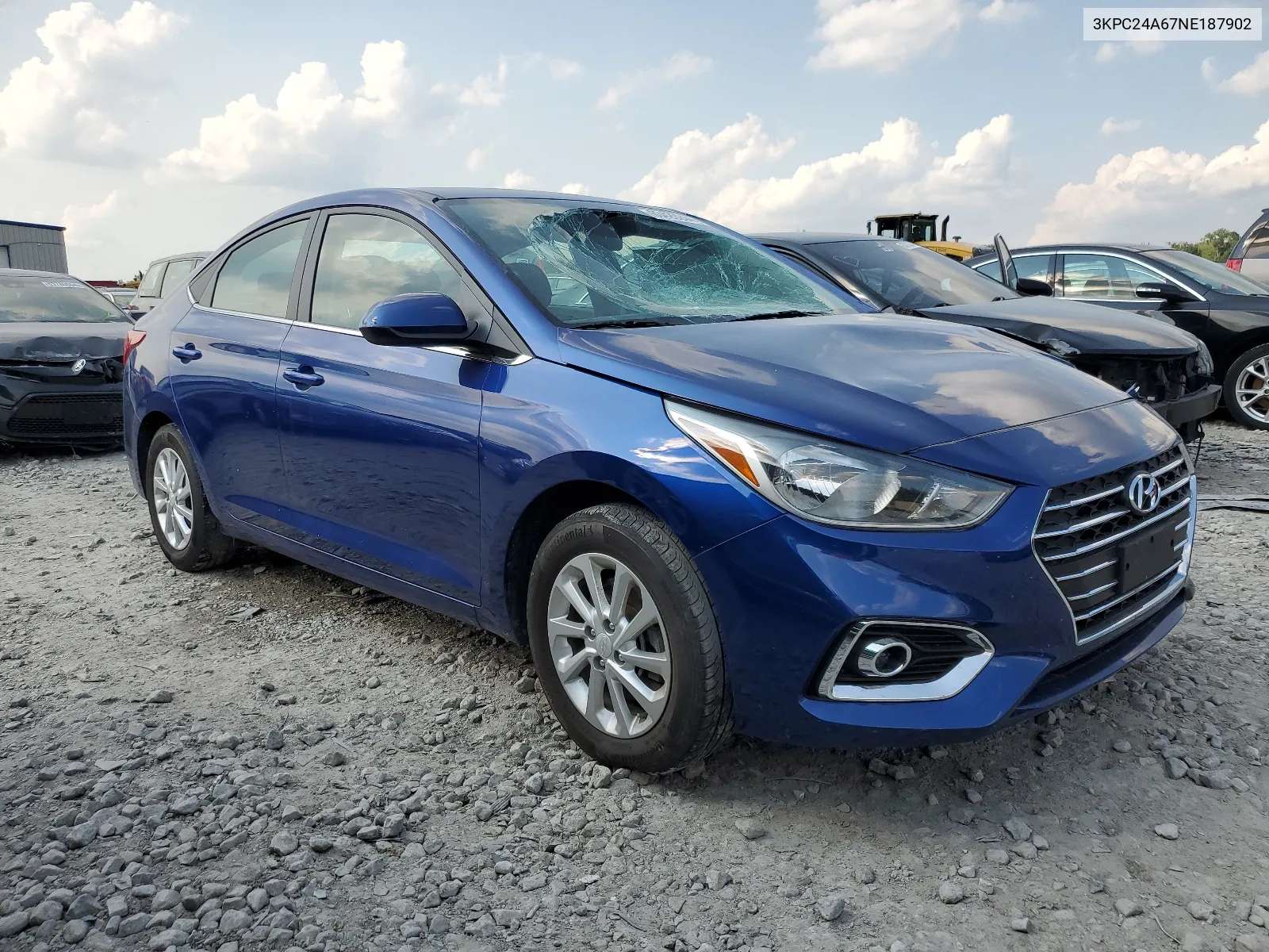 3KPC24A67NE187902 2022 Hyundai Accent Se