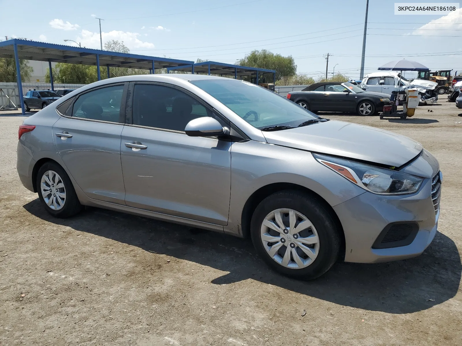 2022 Hyundai Accent Se VIN: 3KPC24A64NE186108 Lot: 64712774