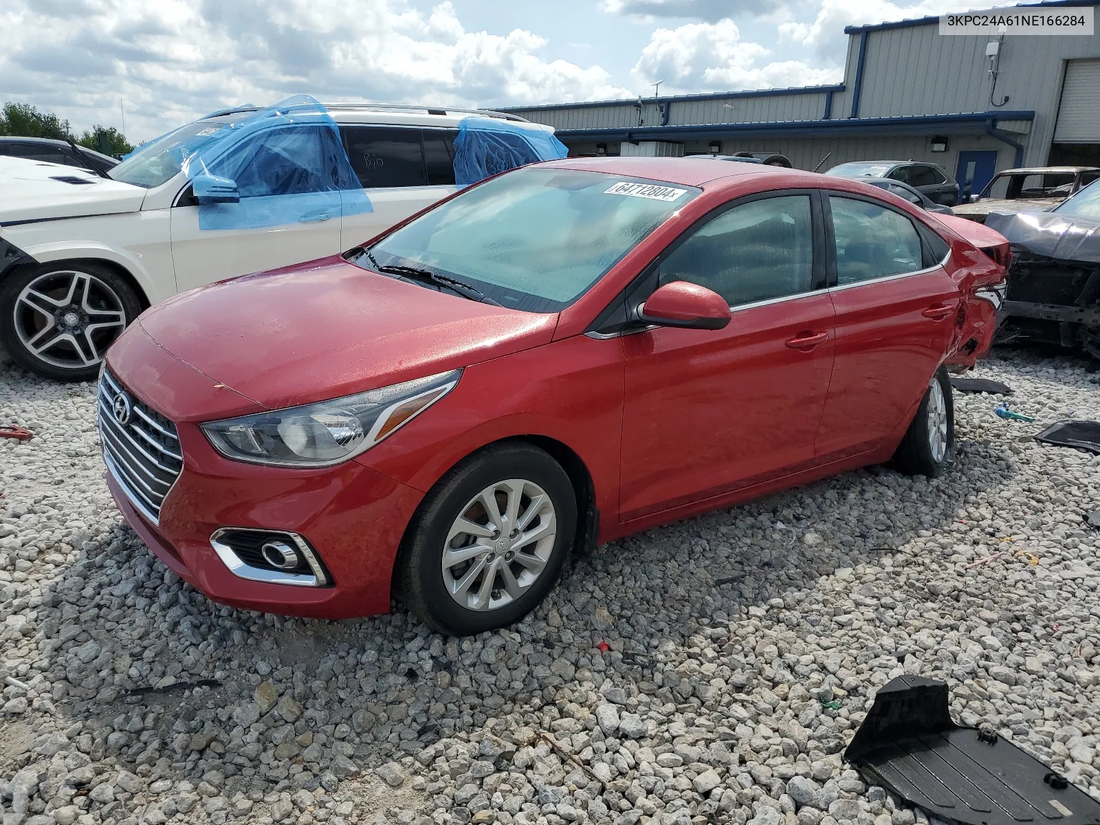 2022 Hyundai Accent Se VIN: 3KPC24A61NE166284 Lot: 64712804