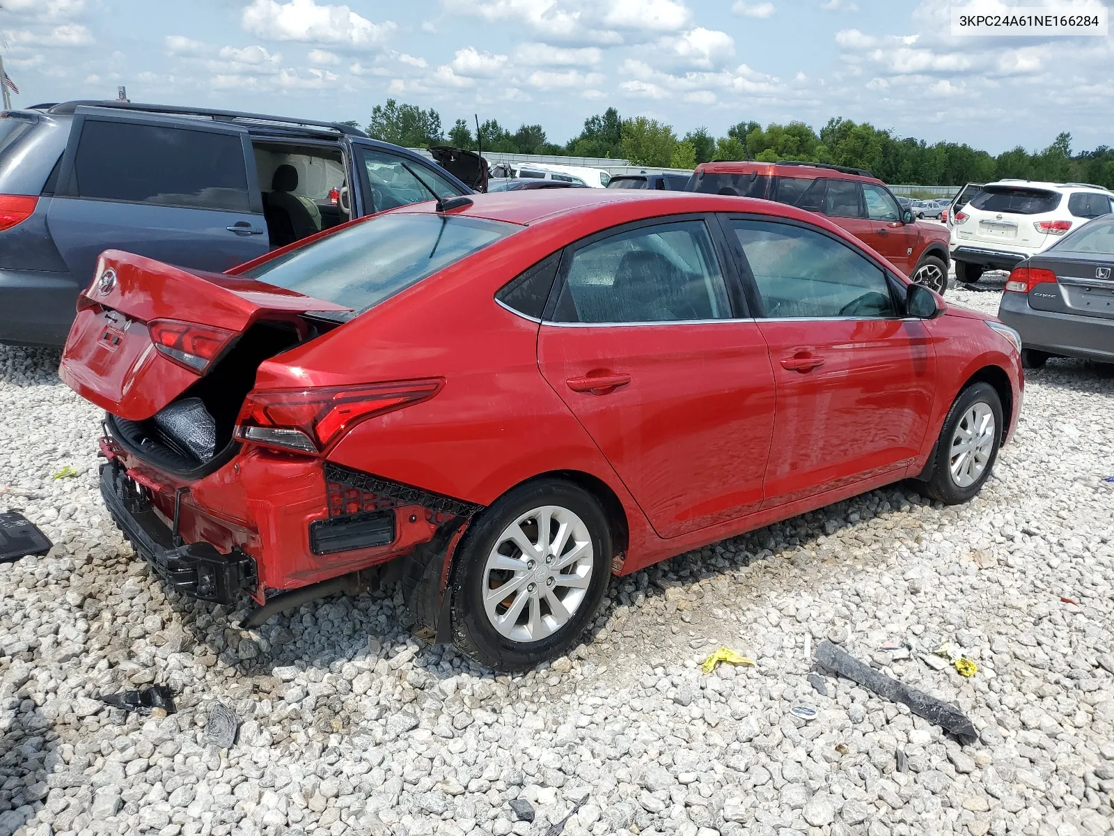 2022 Hyundai Accent Se VIN: 3KPC24A61NE166284 Lot: 64712804