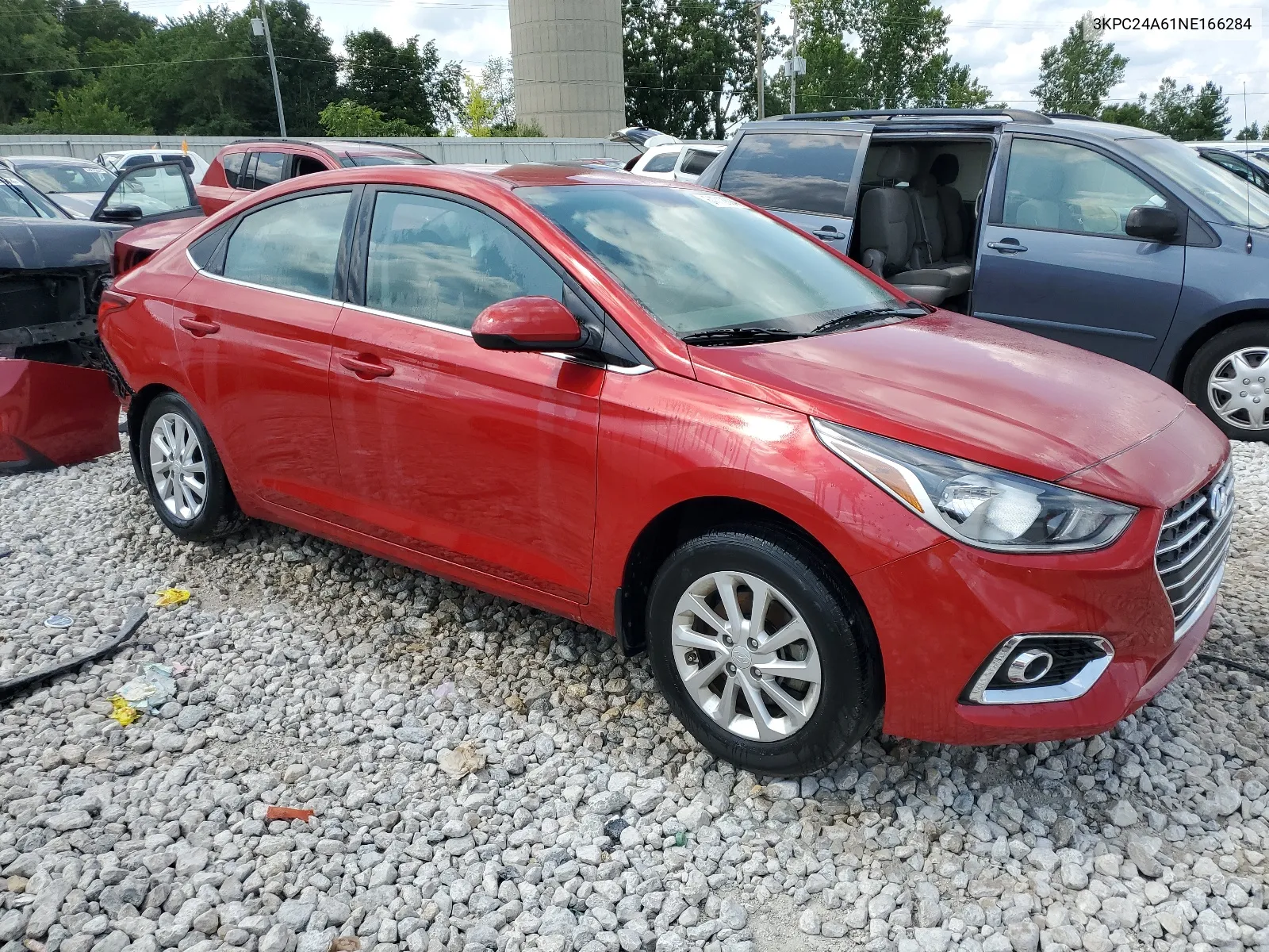 2022 Hyundai Accent Se VIN: 3KPC24A61NE166284 Lot: 64712804