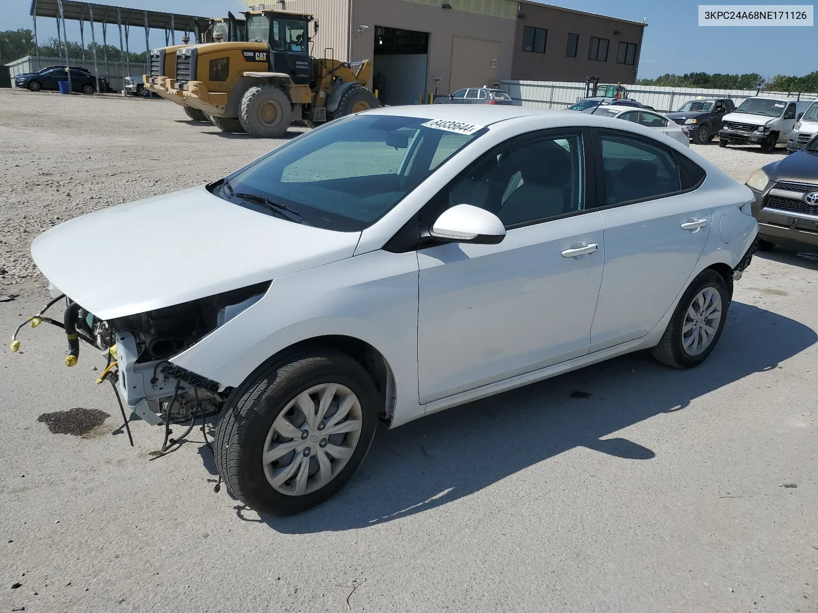 2022 Hyundai Accent Se VIN: 3KPC24A68NE171126 Lot: 64835644