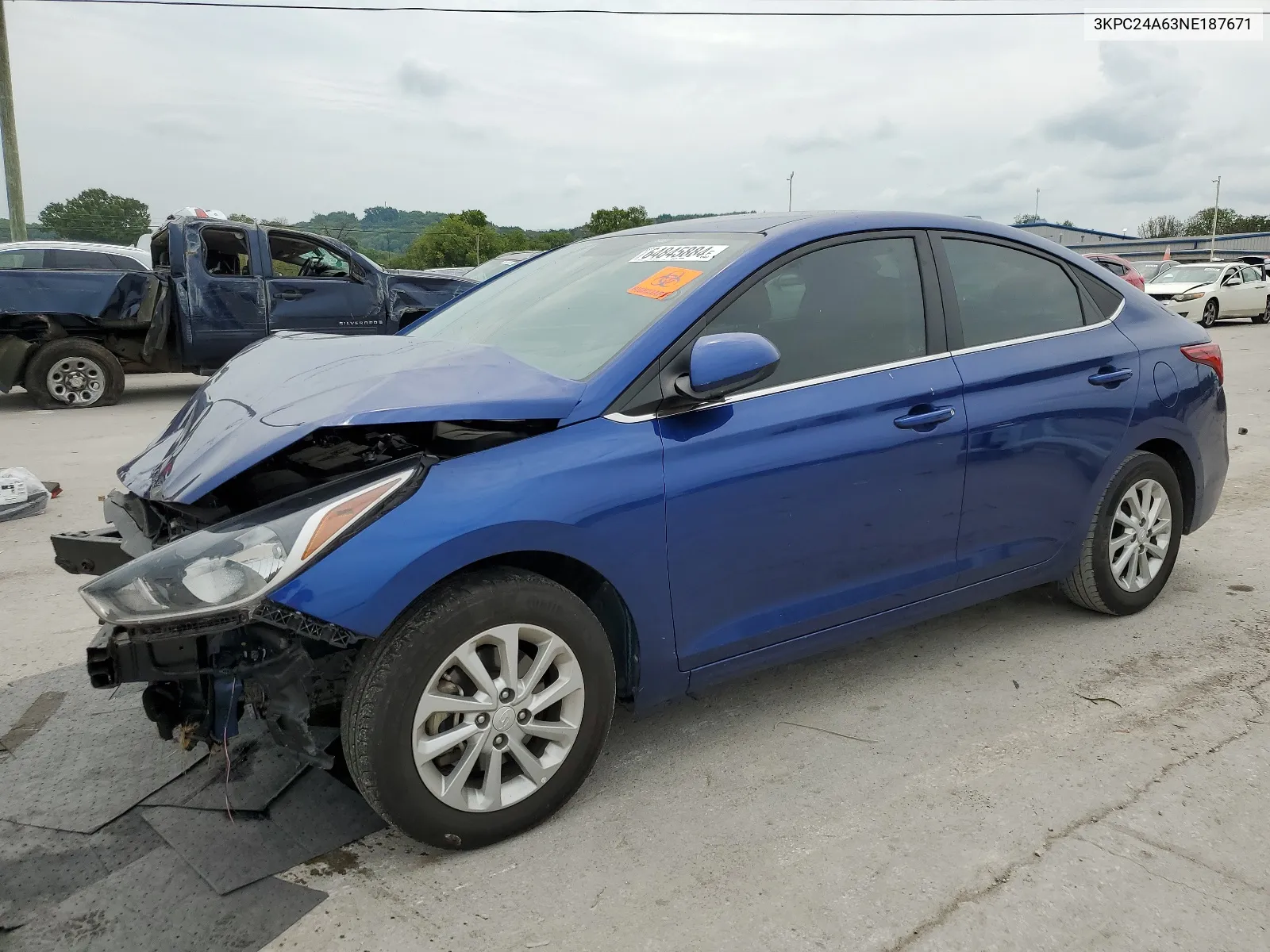 3KPC24A63NE187671 2022 Hyundai Accent Se