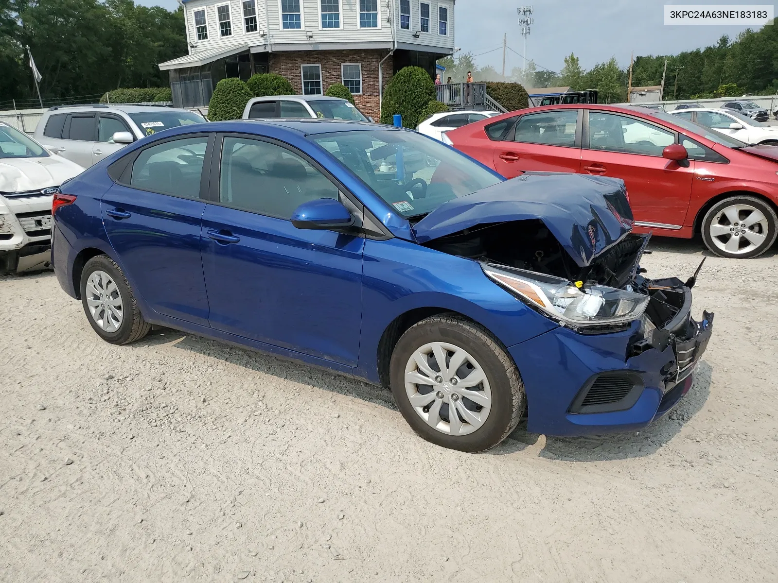 2022 Hyundai Accent Se VIN: 3KPC24A63NE183183 Lot: 66187874