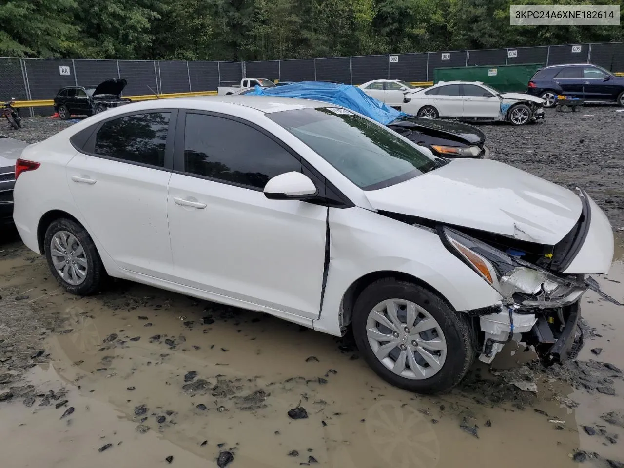 3KPC24A6XNE182614 2022 Hyundai Accent Se