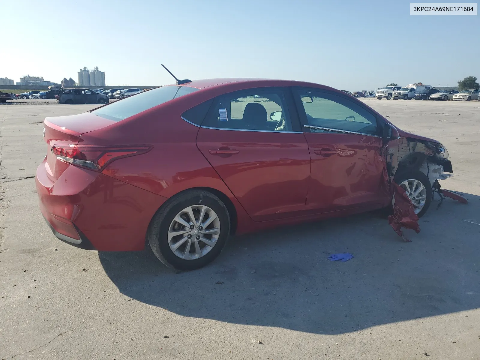 2022 Hyundai Accent Se VIN: 3KPC24A69NE171684 Lot: 67660234