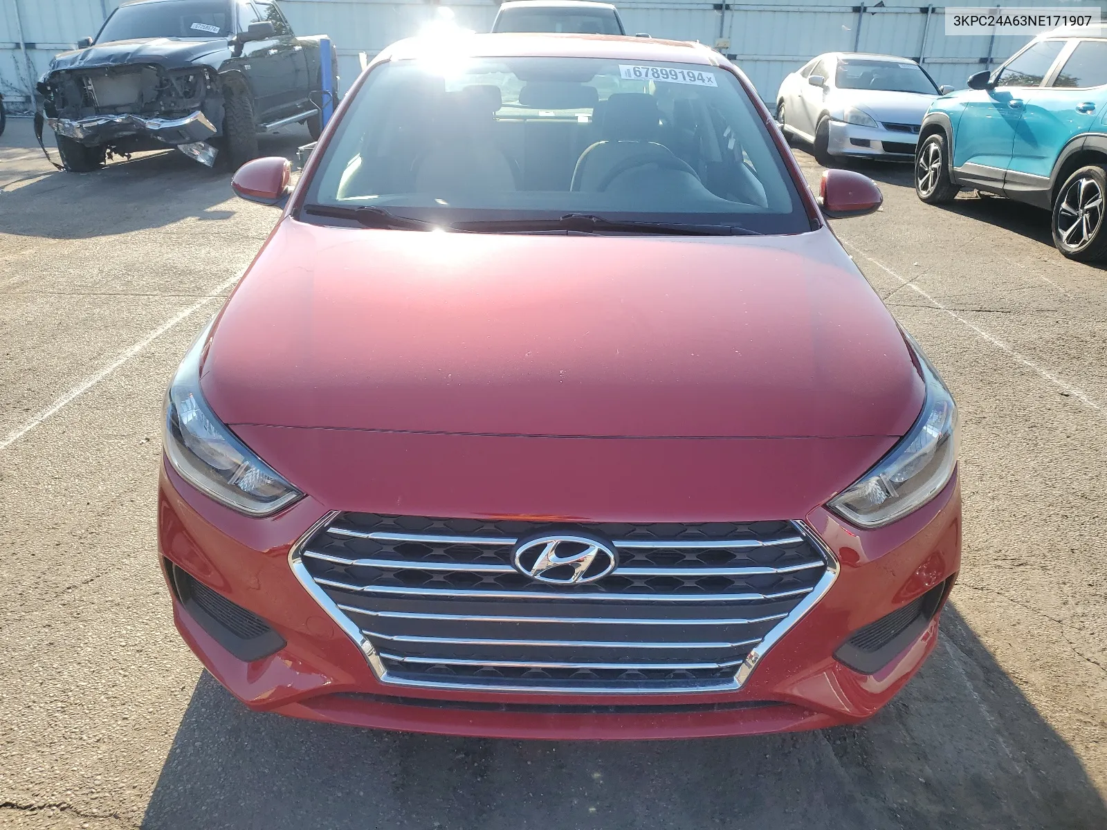 2022 Hyundai Accent Se VIN: 3KPC24A63NE171907 Lot: 67899194