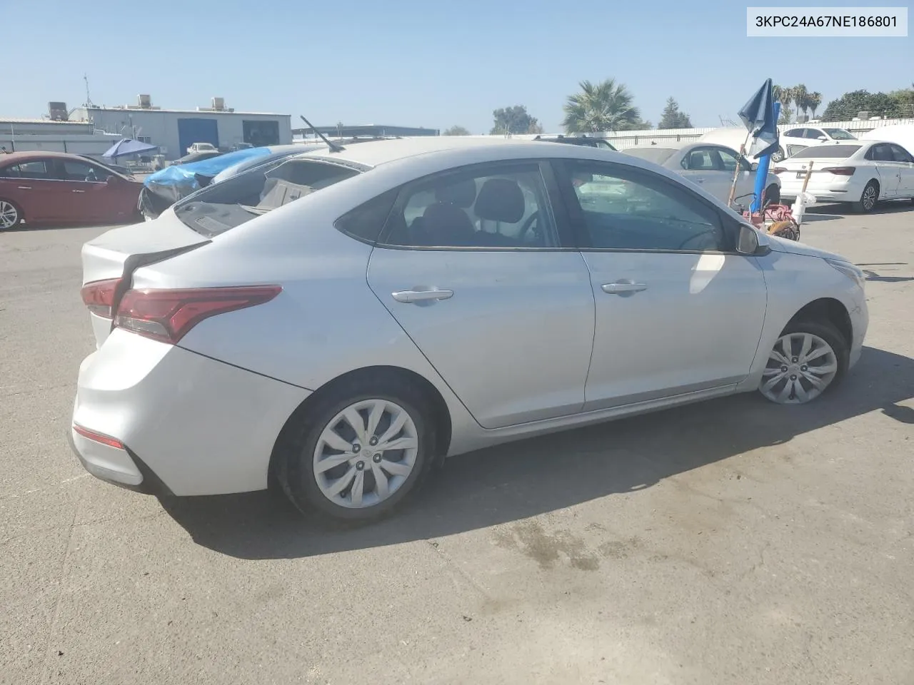 2022 Hyundai Accent Se VIN: 3KPC24A67NE186801 Lot: 68765844