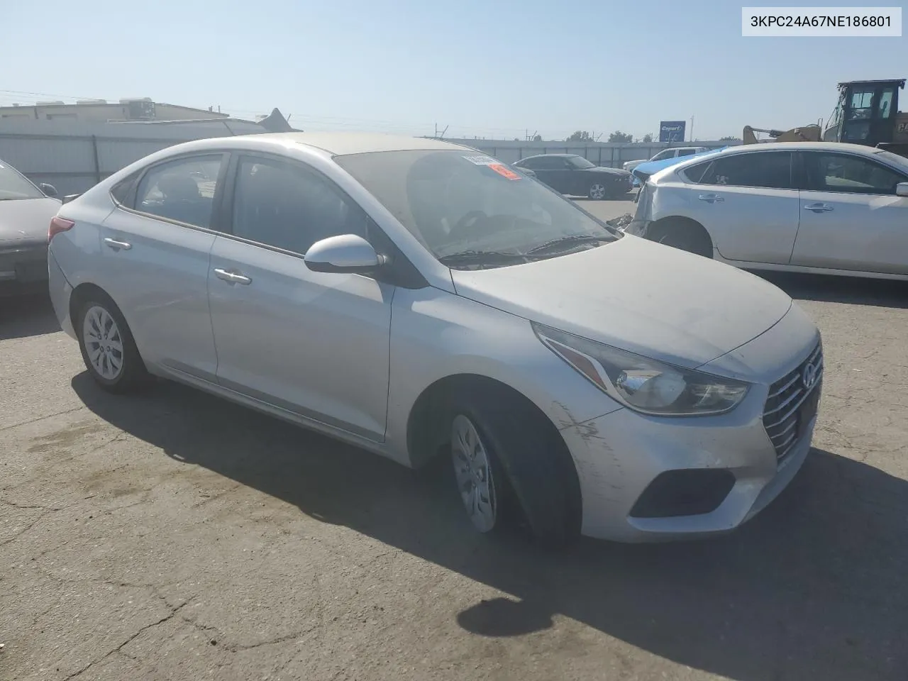 2022 Hyundai Accent Se VIN: 3KPC24A67NE186801 Lot: 68765844