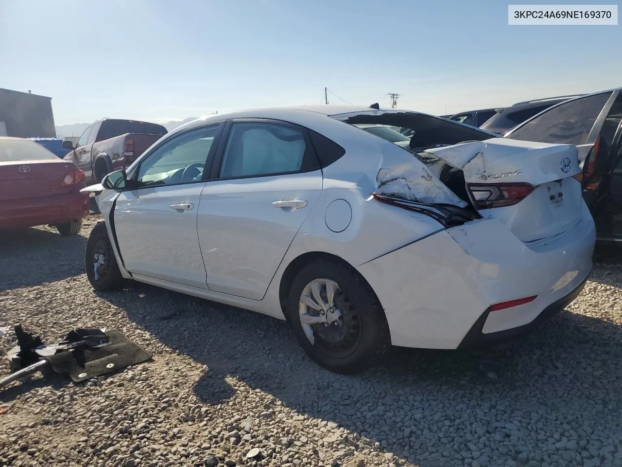 2022 Hyundai Accent Se VIN: 3KPC24A69NE169370 Lot: 69138984