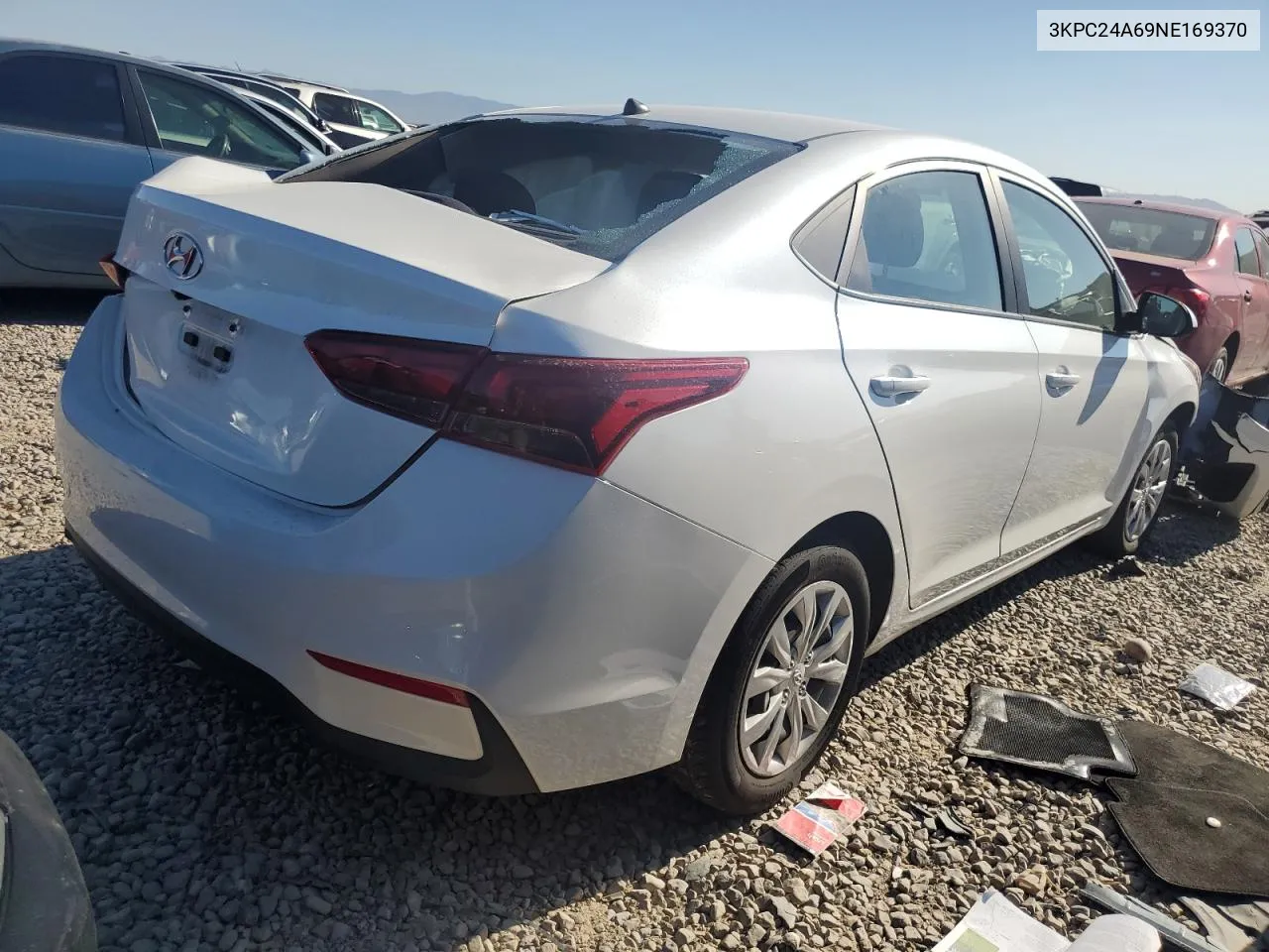 2022 Hyundai Accent Se VIN: 3KPC24A69NE169370 Lot: 69138984