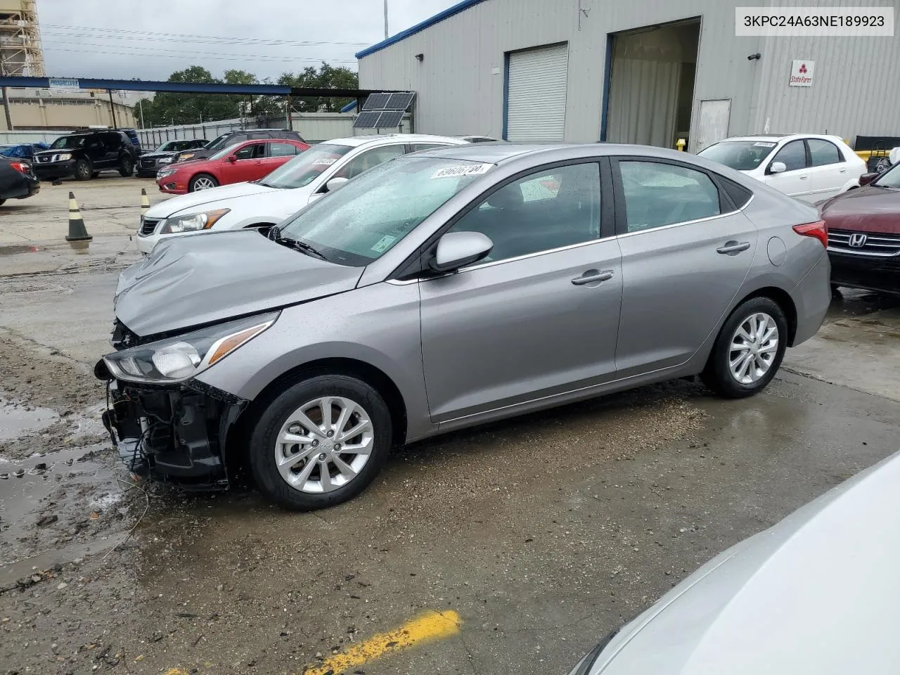 2022 Hyundai Accent Se VIN: 3KPC24A63NE189923 Lot: 69606784