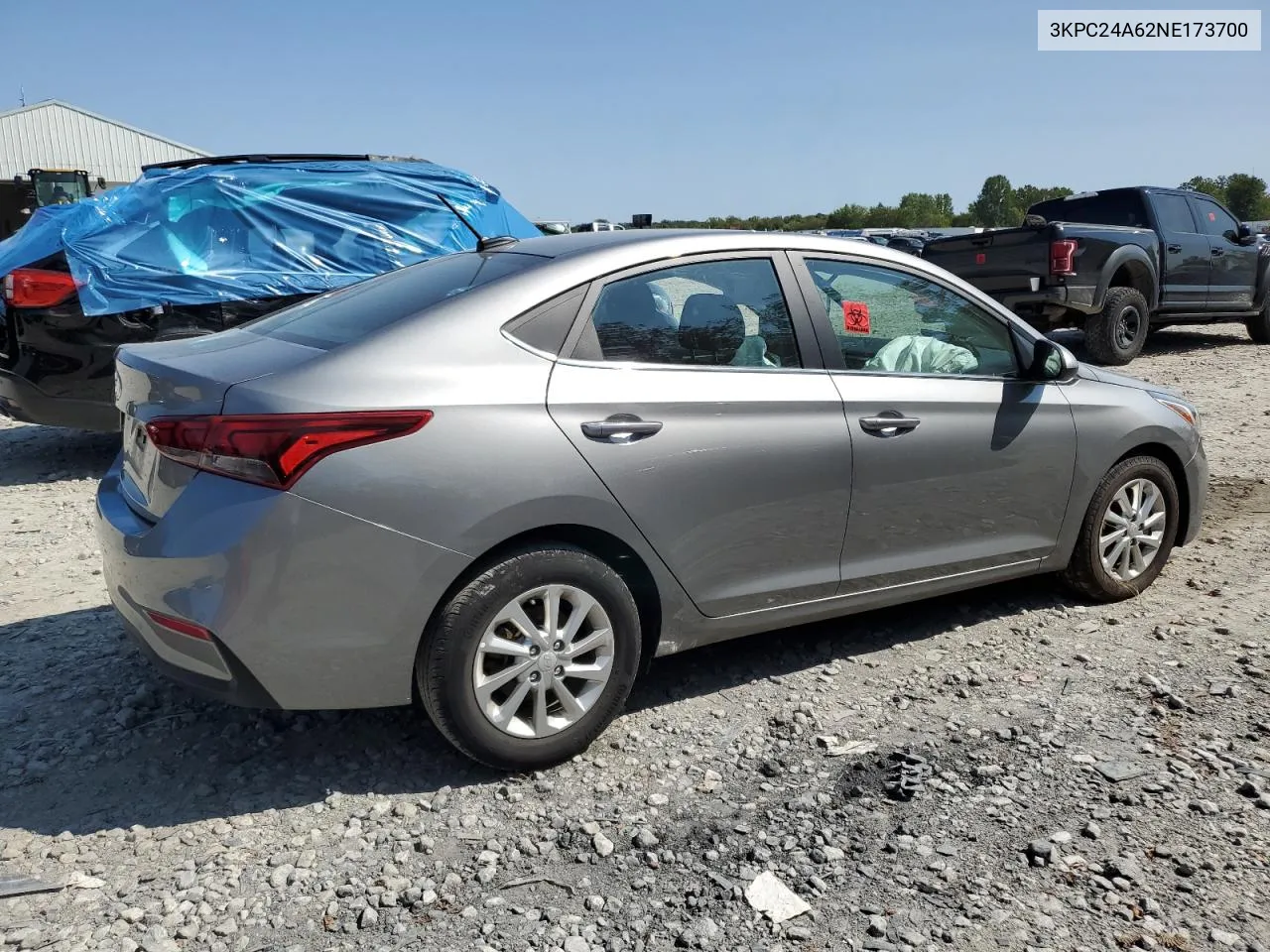 2022 Hyundai Accent Se VIN: 3KPC24A62NE173700 Lot: 70005534