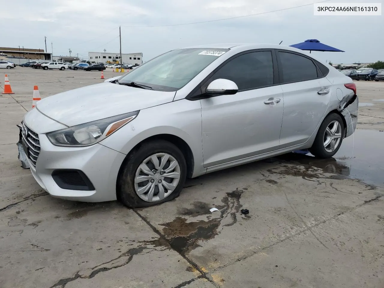 2022 Hyundai Accent Se VIN: 3KPC24A66NE161310 Lot: 70375374