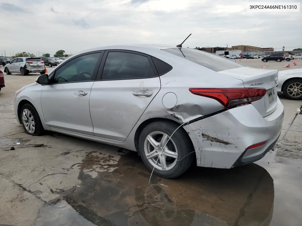 2022 Hyundai Accent Se VIN: 3KPC24A66NE161310 Lot: 70375374