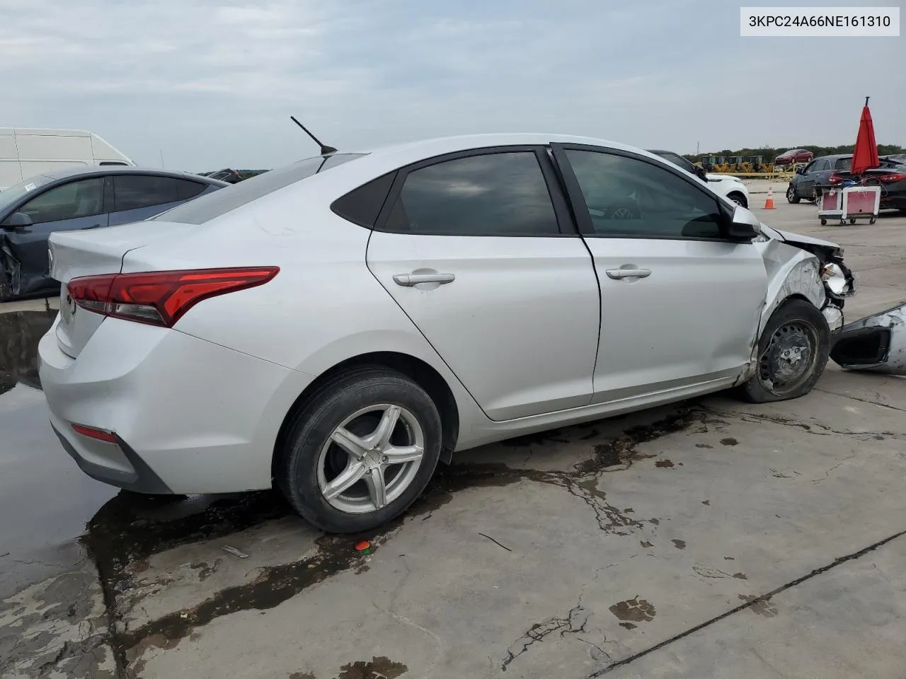 2022 Hyundai Accent Se VIN: 3KPC24A66NE161310 Lot: 70375374