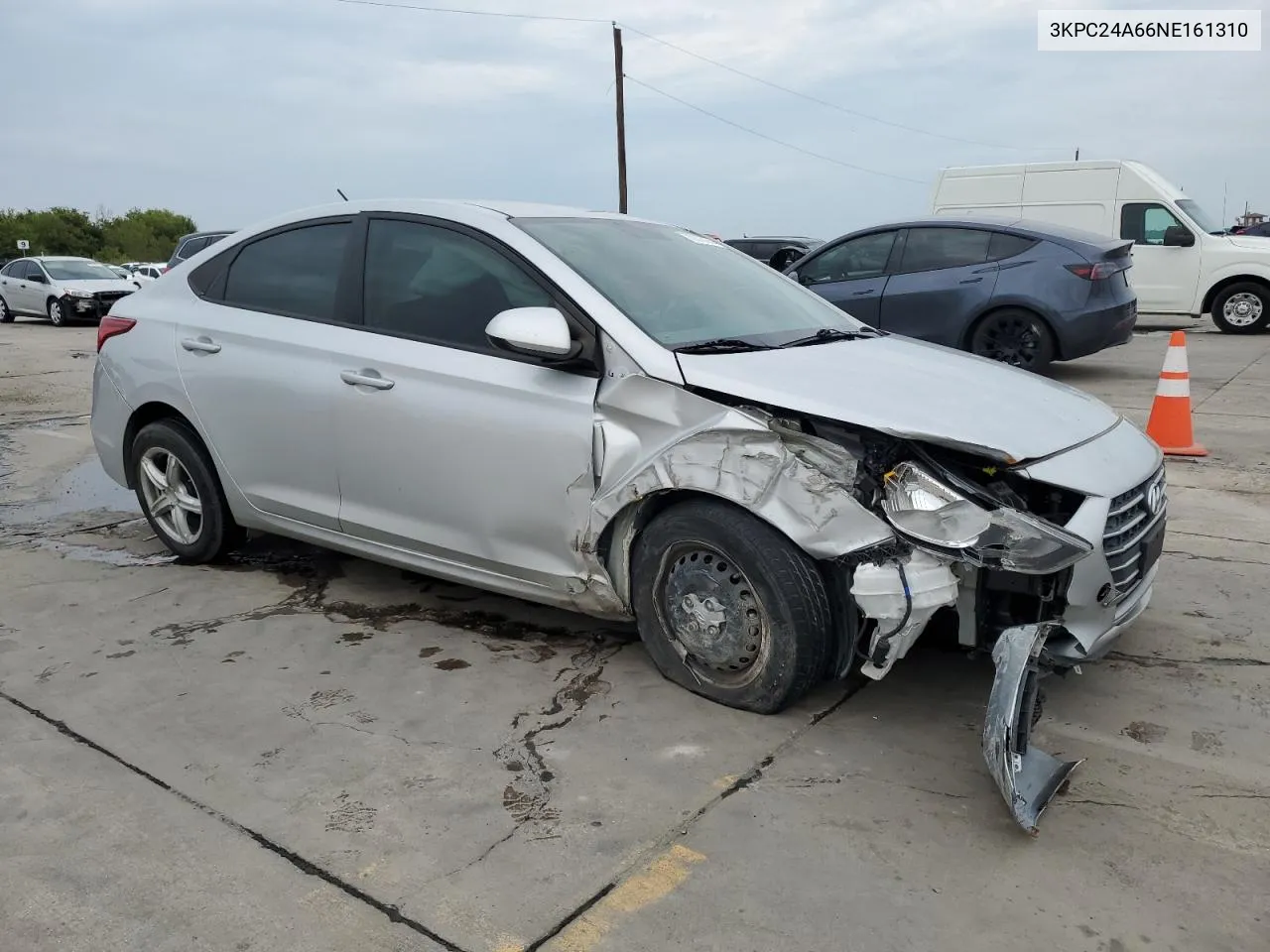 2022 Hyundai Accent Se VIN: 3KPC24A66NE161310 Lot: 70375374