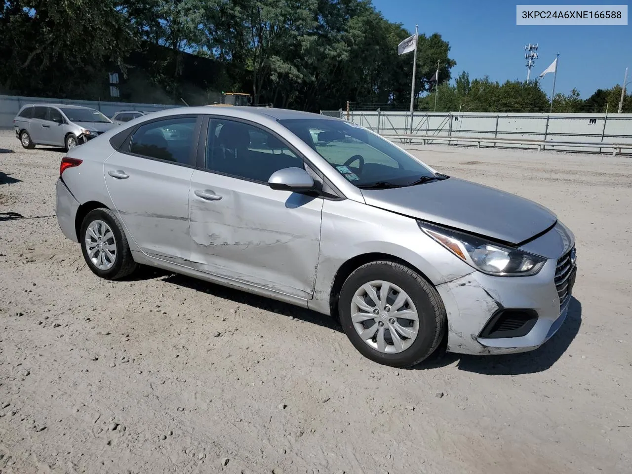 2022 Hyundai Accent Se VIN: 3KPC24A6XNE166588 Lot: 70397734