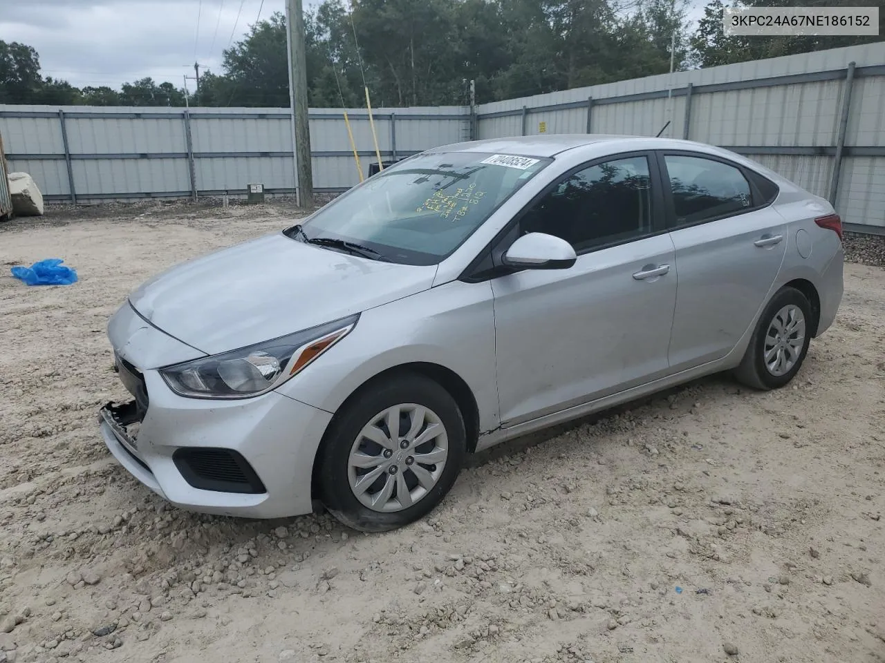 3KPC24A67NE186152 2022 Hyundai Accent Se