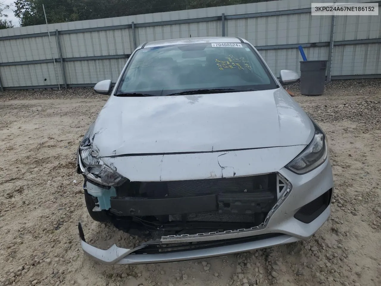 3KPC24A67NE186152 2022 Hyundai Accent Se