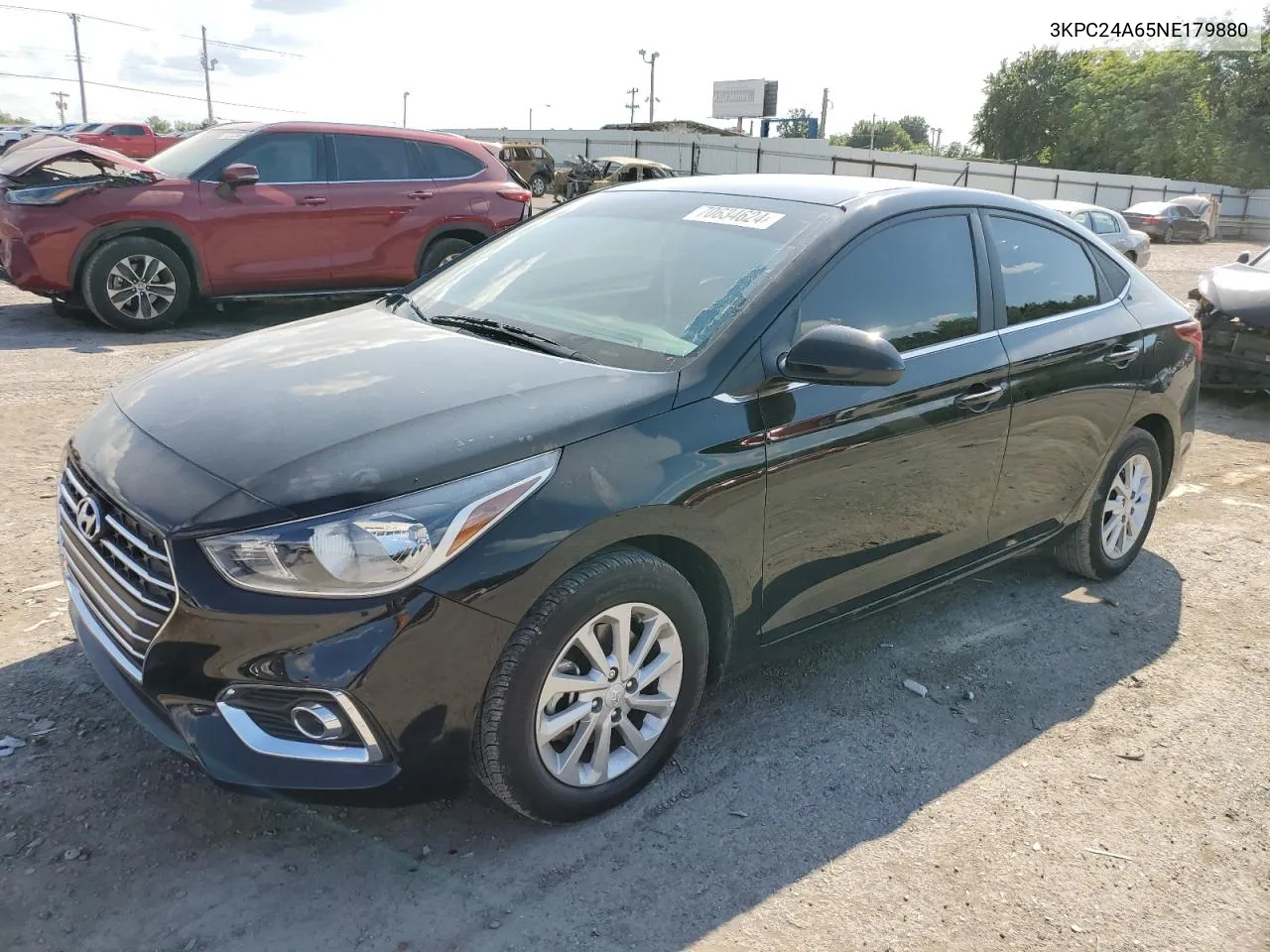 2022 Hyundai Accent Se VIN: 3KPC24A65NE179880 Lot: 70634624