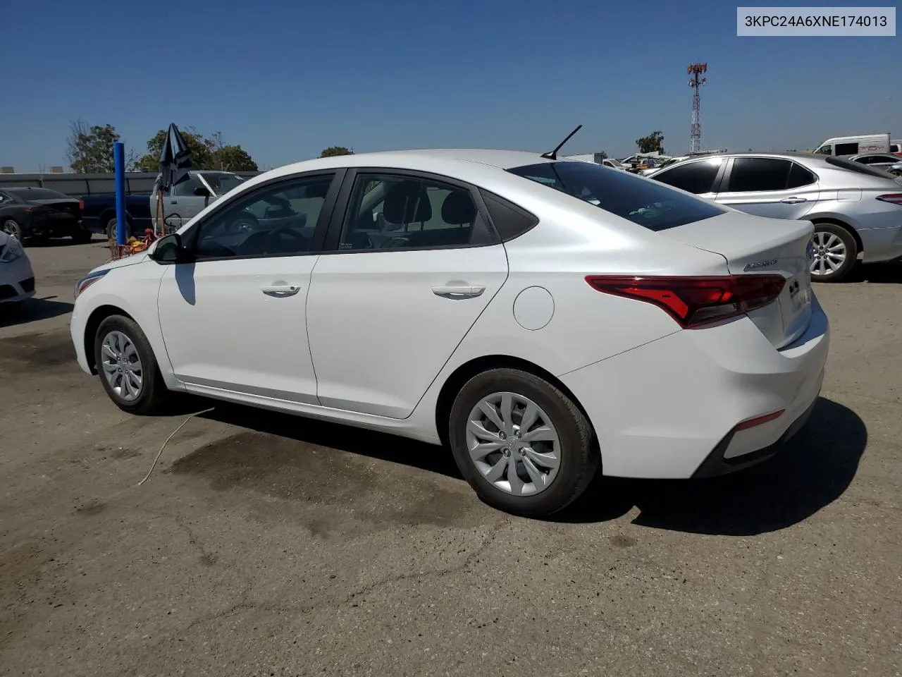 2022 Hyundai Accent Se VIN: 3KPC24A6XNE174013 Lot: 71083184