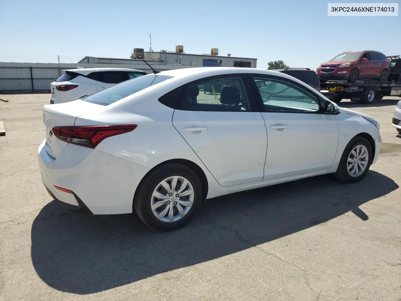 2022 Hyundai Accent Se VIN: 3KPC24A6XNE174013 Lot: 71083184