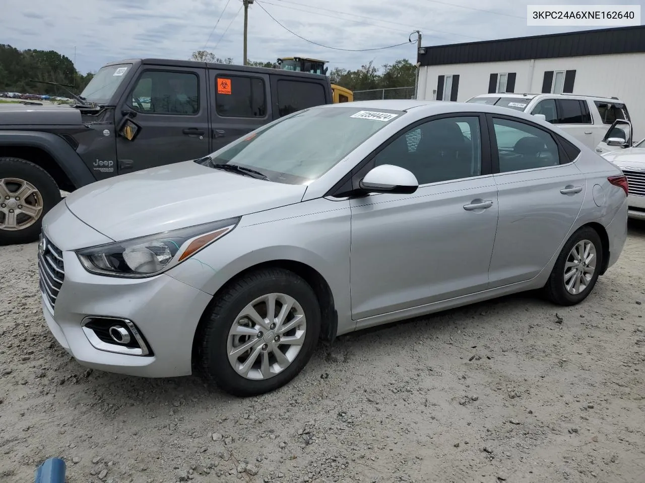 2022 Hyundai Accent Se VIN: 3KPC24A6XNE162640 Lot: 72594424