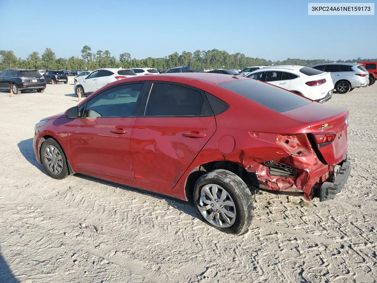 2022 Hyundai Accent Se VIN: 3KPC24A61NE159173 Lot: 73515474