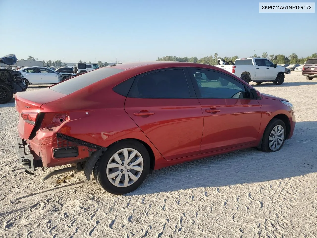 2022 Hyundai Accent Se VIN: 3KPC24A61NE159173 Lot: 73515474