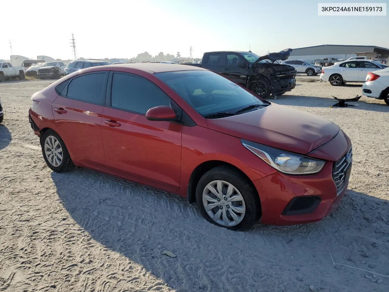 2022 Hyundai Accent Se VIN: 3KPC24A61NE159173 Lot: 73515474