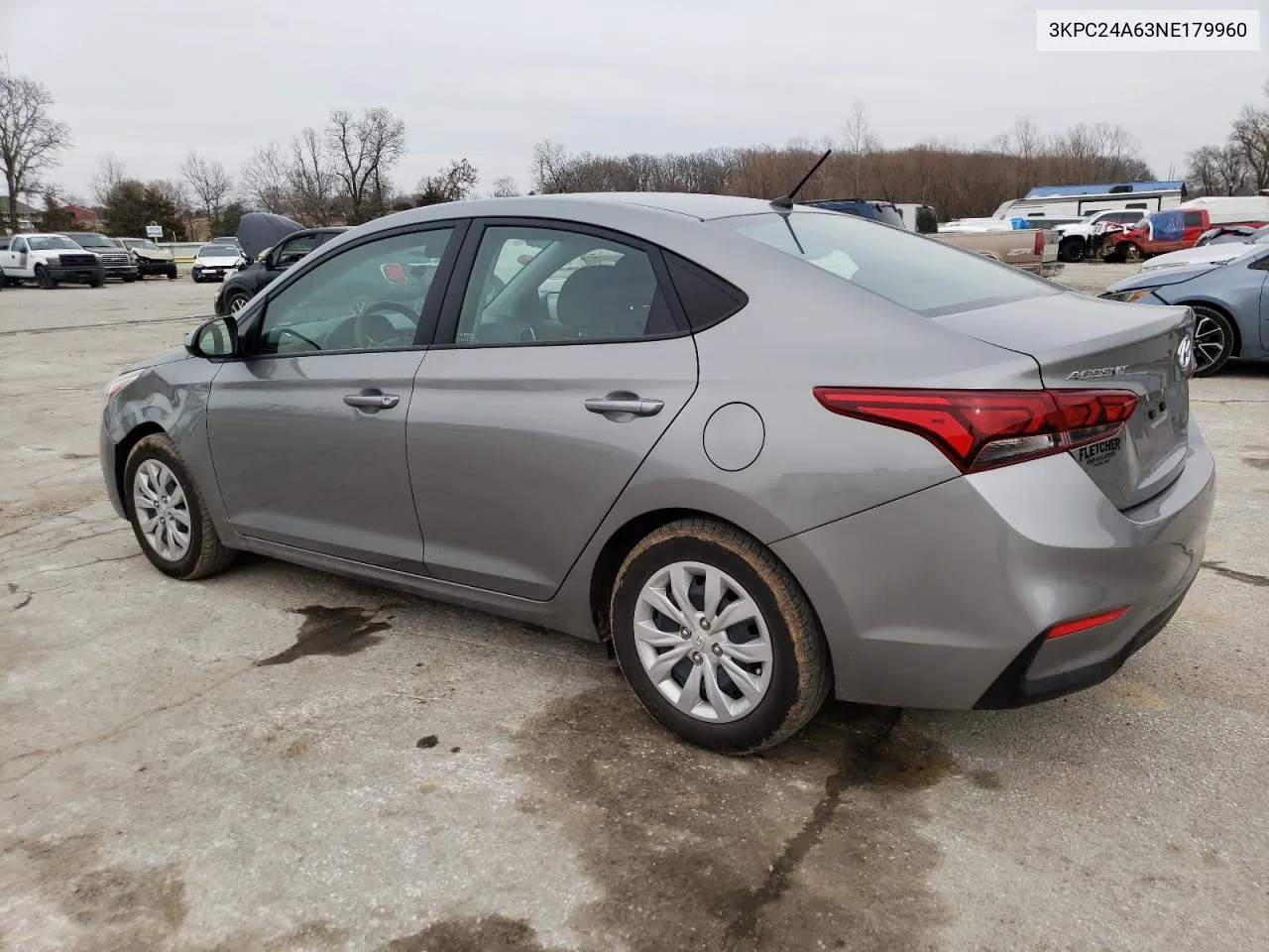 2022 Hyundai Accent Se VIN: 3KPC24A63NE179960 Lot: 73750924