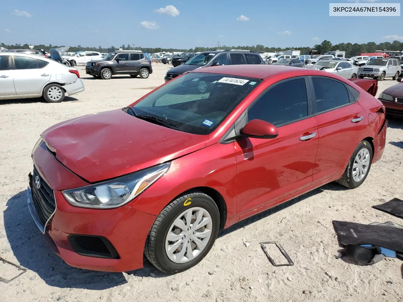 3KPC24A67NE154396 2022 Hyundai Accent Se