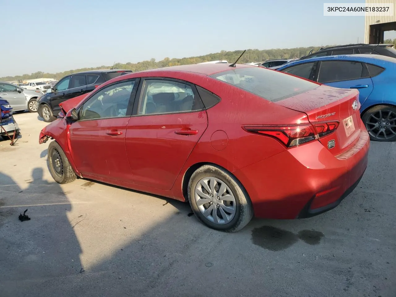 2022 Hyundai Accent Se VIN: 3KPC24A60NE183237 Lot: 75048464