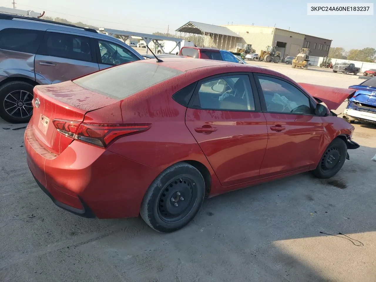 2022 Hyundai Accent Se VIN: 3KPC24A60NE183237 Lot: 75048464