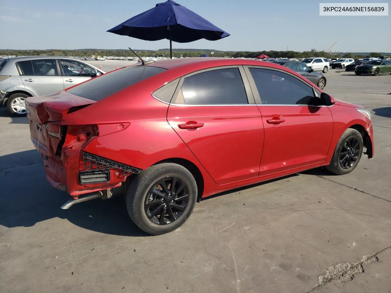 3KPC24A63NE156839 2022 Hyundai Accent Se