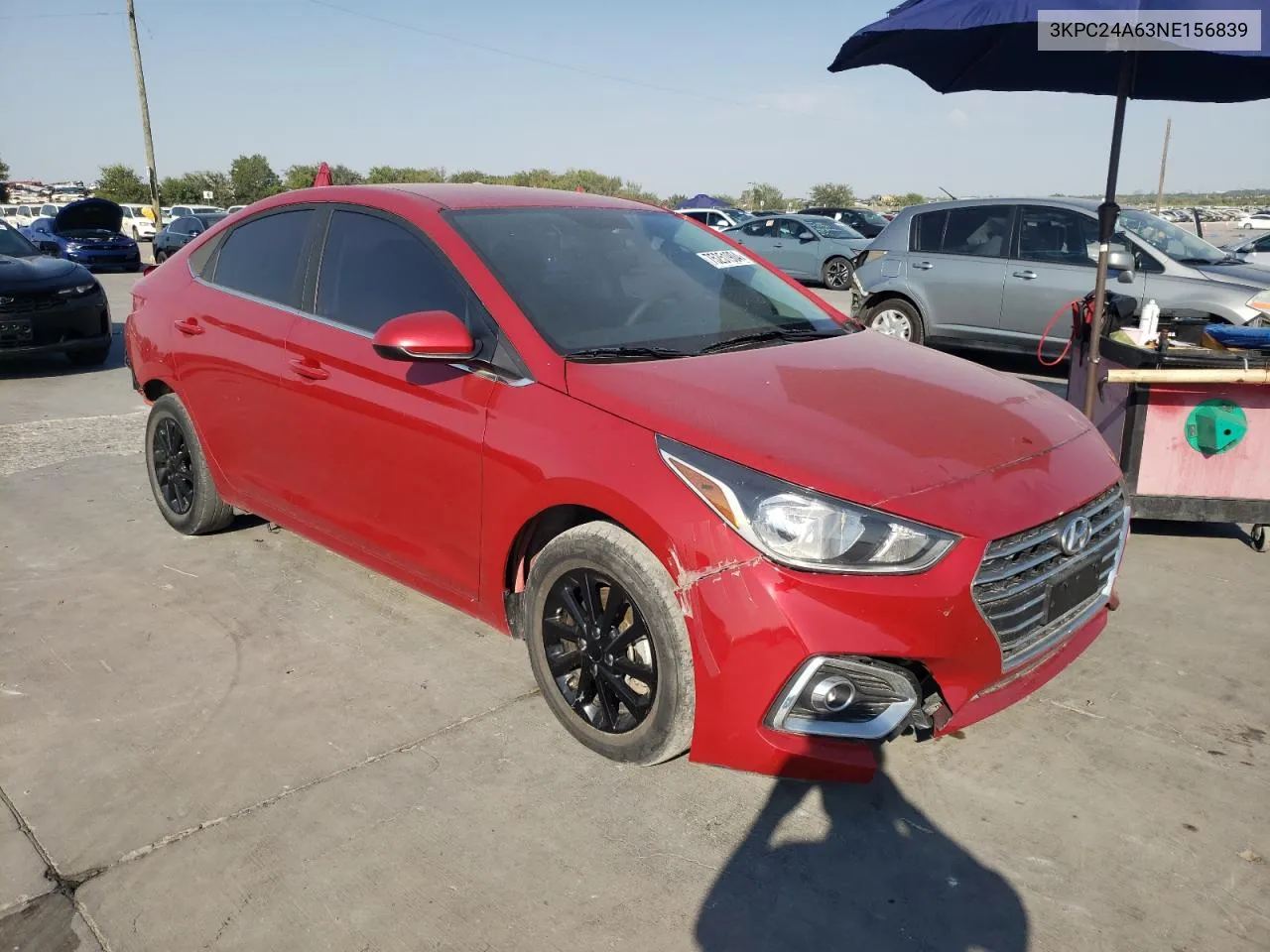 3KPC24A63NE156839 2022 Hyundai Accent Se