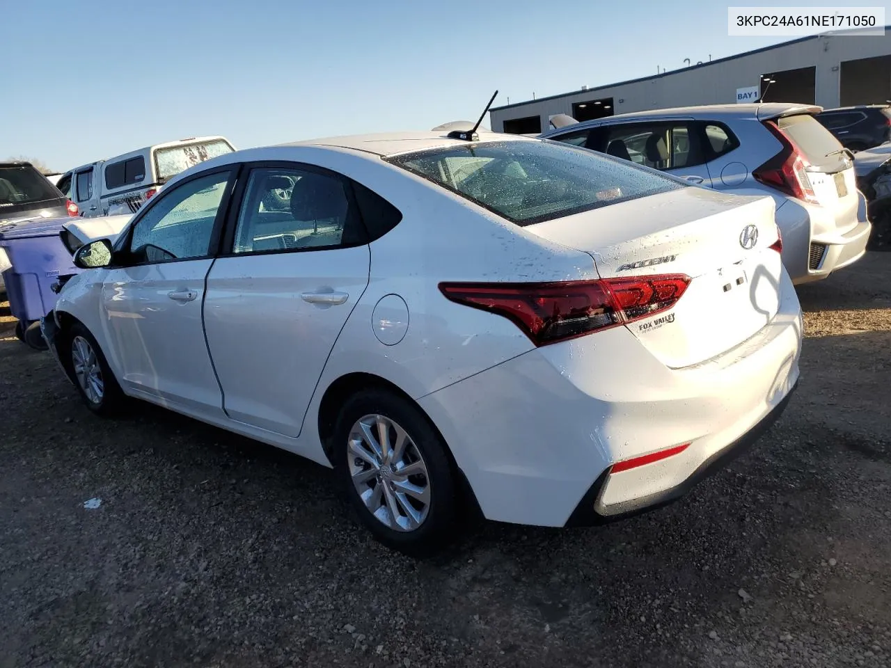 2022 Hyundai Accent Se VIN: 3KPC24A61NE171050 Lot: 75876474