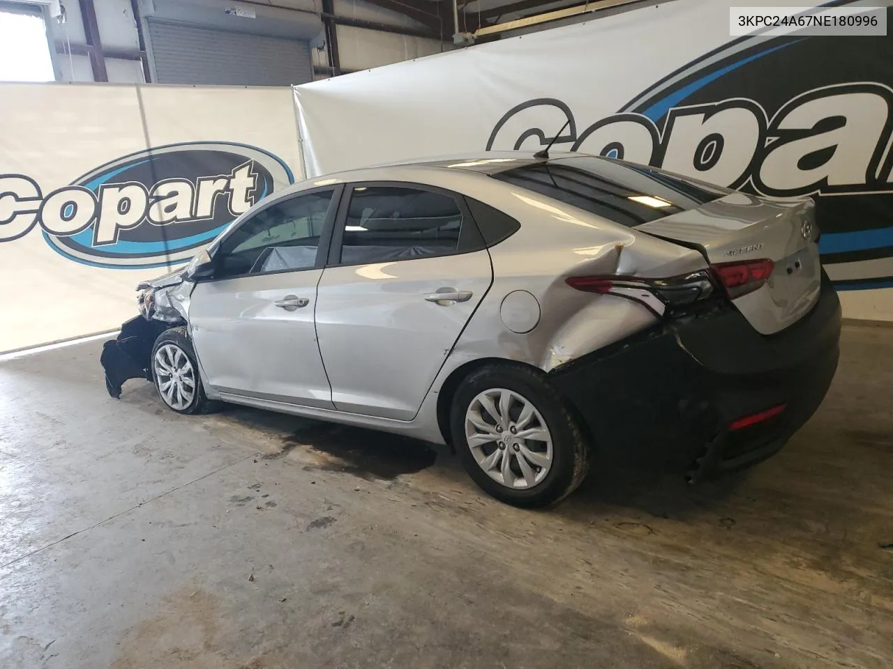 2022 Hyundai Accent Se VIN: 3KPC24A67NE180996 Lot: 78592304