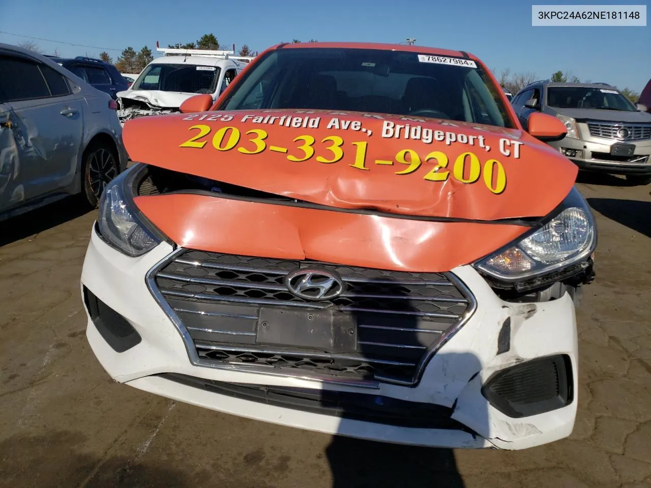 2022 Hyundai Accent Se VIN: 3KPC24A62NE181148 Lot: 78627984